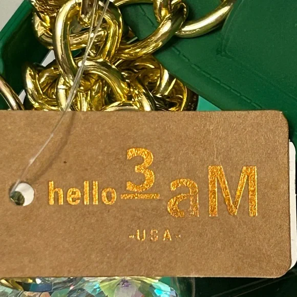 3 am USA Mix Tone Jelly Textured Crossbody Bag Approx. w/Charm 10 x 7 x 3.5 - Picture 14 of 17